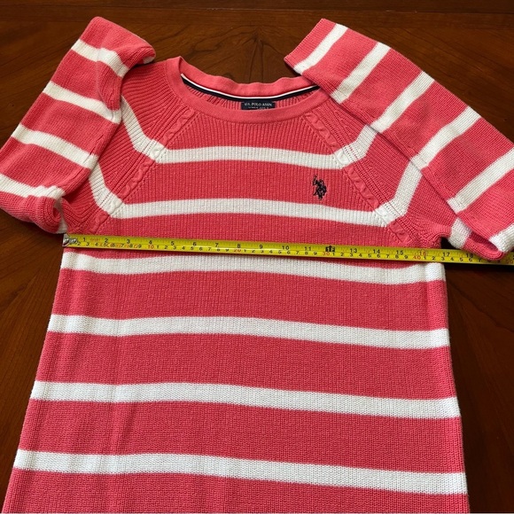 U S Polo Assn Striped Long Sleeves Sweater Casual Lightweight Fall Size M - Picture 4 of 6
